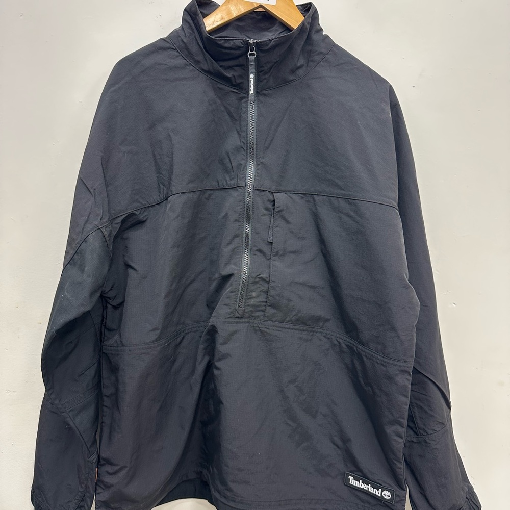 ~New W/ Tags! Men's Timberland Men's Black Pullover Wind Breaker Fall Jacket